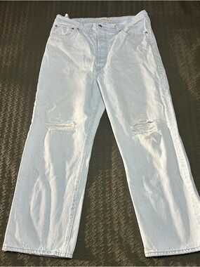 Levi's Ribcage Straight Ankle High Rise jeans 32 light wash